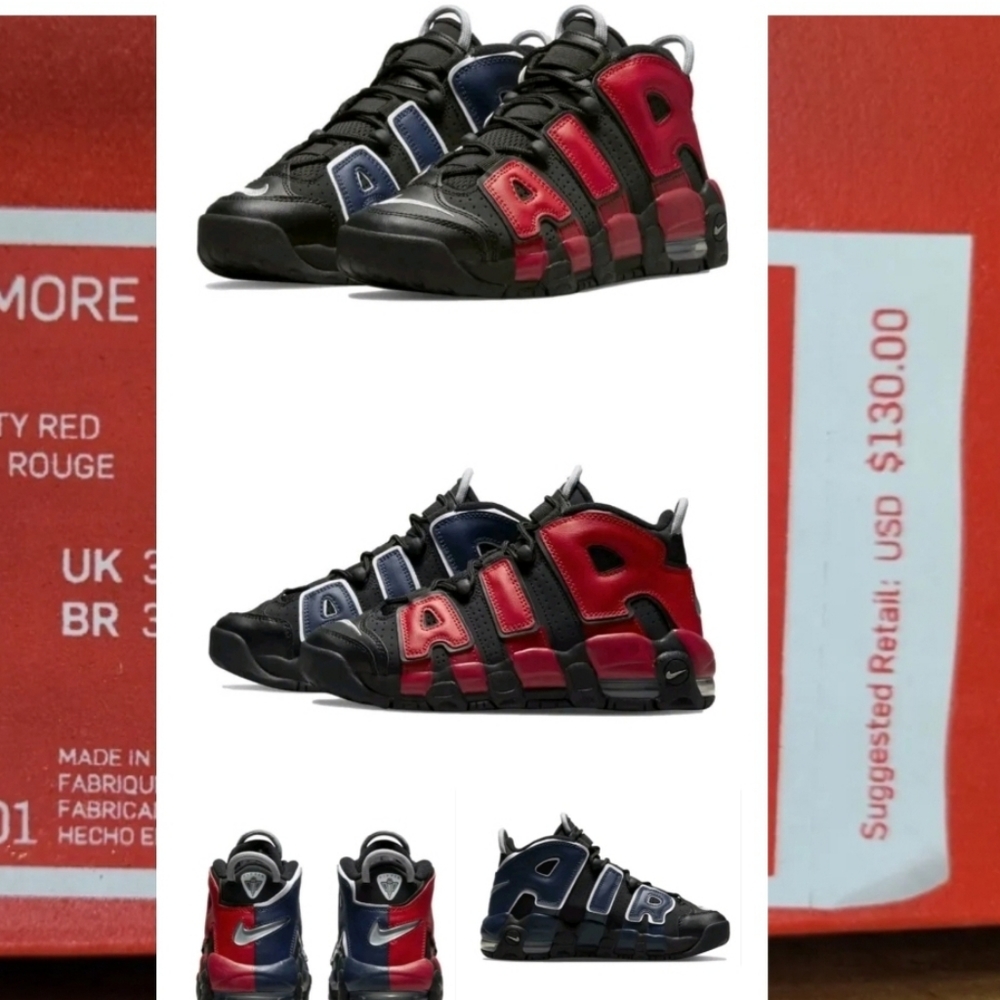 Nike Air More Uptempo alternates Leather Big Boy Youth Sneaker 4 & 4.5